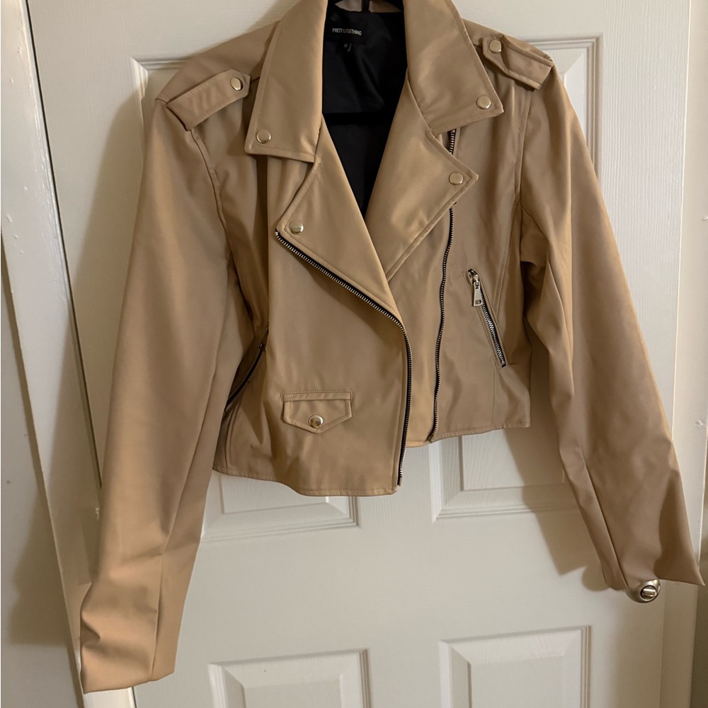 Tan Women's Moto Jacket